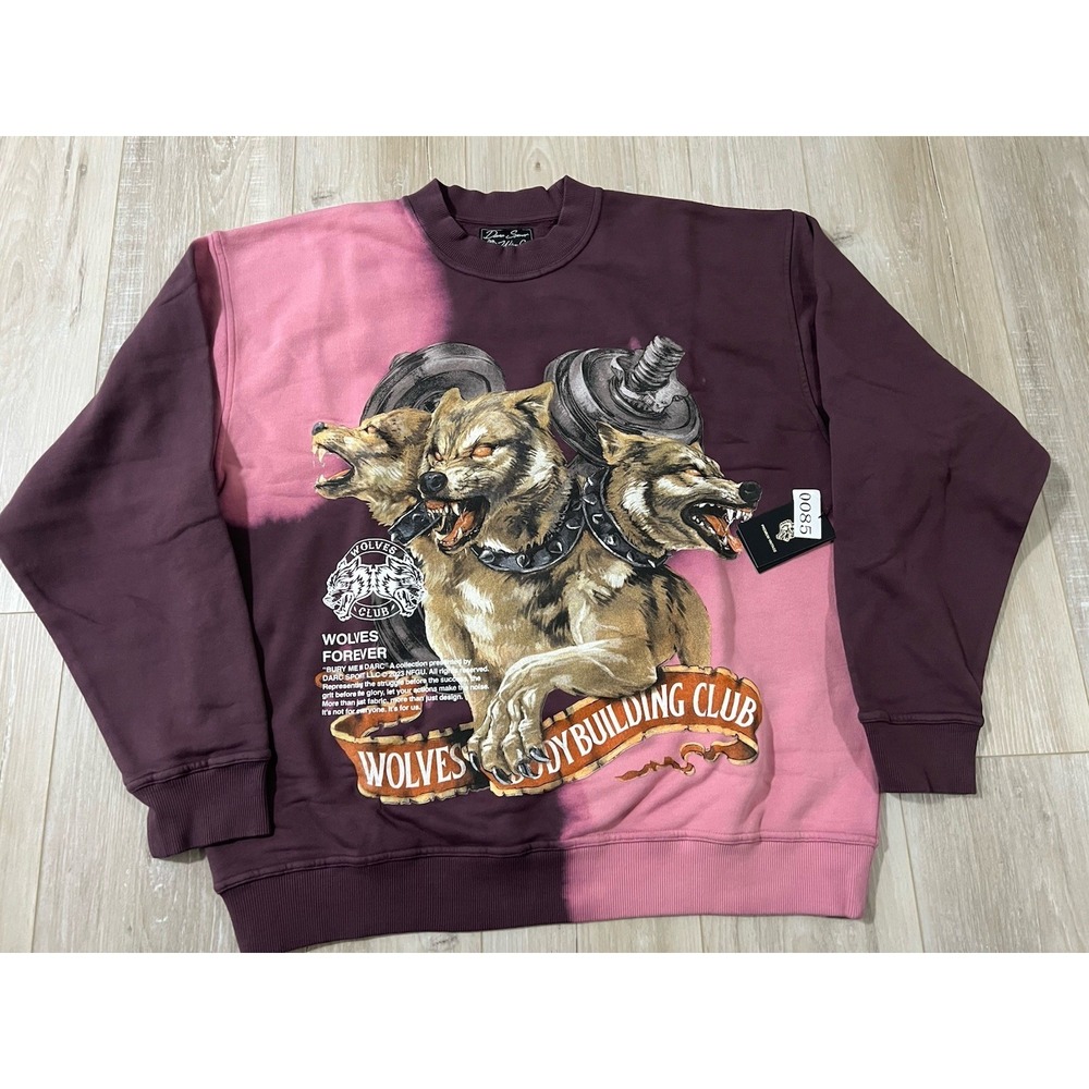 Darc Sport Wolf Club Come Find Out Vintage London Crewneck Sz L 625-1000..